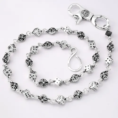 Chrome Hearts New Retro Cross Ball Dice Necklace