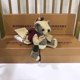Burberry New Fashion Grid Thomas Teddy Pendant Keychain