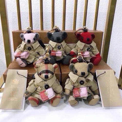 Burberry New Fashion Grid Thomas Teddy Pendant Keychain