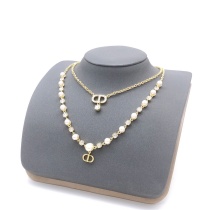 Dior New Classic Fashion Double layer Pearl Necklace Dior New Classic Fashion Double layer Pearl Necklace