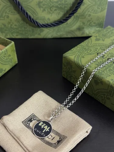 Gucci New Fashion REAL Black Enamel Necklace