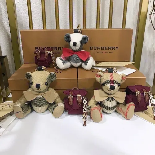 Burberry New Fashion Grid Thomas Teddy Pendant Keychain