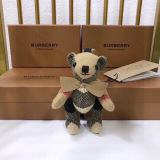 Burberry New Fashion Grid Thomas Teddy Pendant Keychain