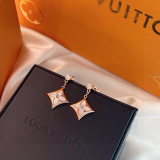 Louis Vuitton Fashion White Beimu Clover Earrings
