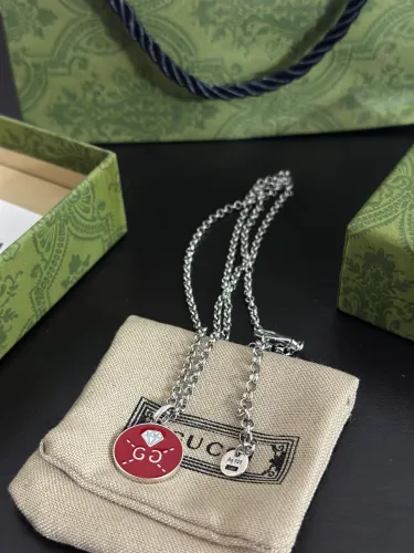 Gucci New Fashion GG Red Enamel Necklace