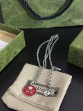 Gucci New Fashion GG Red Enamel Necklace