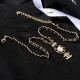 Chanel New Classic Versatile Double C Leather Rope Necklace