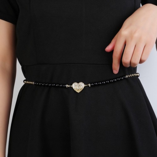 Chanel New Fashion Versatile Gradient Love Waist Chain