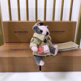 Burberry New Fashion Grid Thomas Teddy Pendant Keychain
