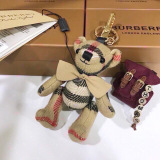 Burberry New Fashion Grid Thomas Teddy Pendant Keychain