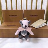 Burberry New Fashion Grid Thomas Teddy Pendant Keychain