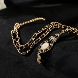 Chanel New Classic Versatile Double C Leather Rope Necklace