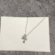 Chrome Hearts New Classic Pink Diamond Double Cross Necklace
