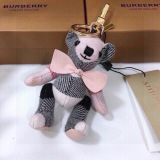 Burberry New Fashion Grid Thomas Teddy Pendant Keychain