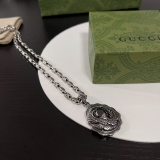 Gucci New Classic Retro Double G Eagle Pendant Necklace