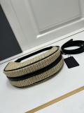 Prada Classic Triangle Logo Straw Bag Size: 25x15x7 CM