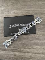 Chrome Hearts Unisex Retro Cross Flower Lobster Buckle Bracelet