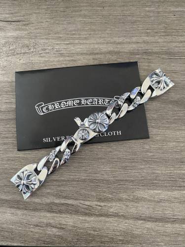 Chrome Hearts Unisex Retro Cross Flower Lobster Buckle Bracelet