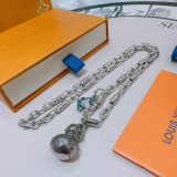 Louis Vuitton New Punk Retro Logo Pendant Necklace