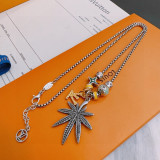Louis Vuitton Couple Punk Retro Multi Element Bead Chain Necklace