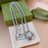 Gucci New Classic Retro Double G Transit Bead Necklace