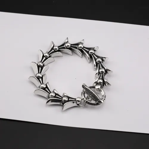 Chrome Hearts Unisex Punk Retro Keel OT Buckle Bracelet