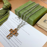 Gucci New Classic Retro Double G Cross Necklace