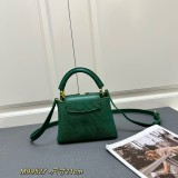 Louis Vuitton Classic LV Letter Lizard Leather Mini Handbag Size：21 x 14 x 8 CM