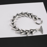 Chrome Hearts Unisex Punk Retro Keel OT Buckle Bracelet