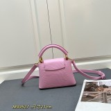 Louis Vuitton Classic LV Letter Lizard Leather Mini Handbag Size：21 x 14 x 8 CM