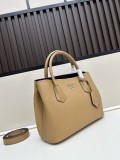 Prada New Classic Triangle Logo Lychee Pattern Leather Shopping Bag Handbag Size: 30x22x14 CM