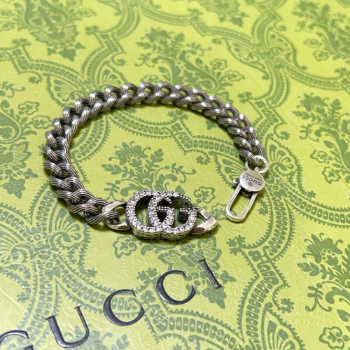 Gucci New Luxury Retro Water Diamond Double G Bracelet