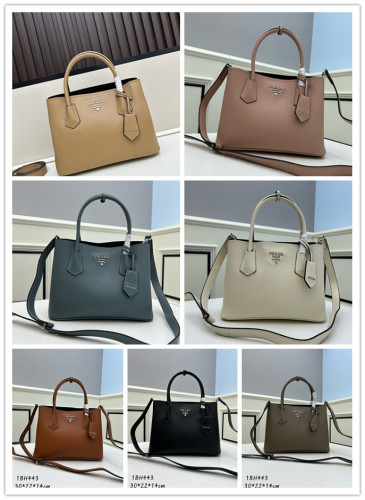 Prada New Classic Triangle Logo Lychee Pattern Leather Shopping Bag Handbag Size: 30x22x14 CM