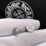 Chrome Hearts Unisex Retro Cross Flower Earrings