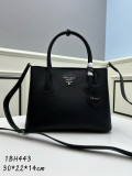 Prada New Classic Triangle Logo Lychee Pattern Leather Shopping Bag Handbag Size: 30x22x14 CM