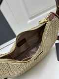 Prada Classic Triangle Logo Straw Bag Size: 25x15x7 CM