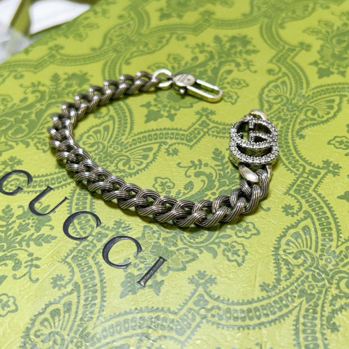 Gucci New Luxury Retro Water Diamond Double G Bracelet