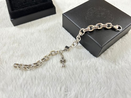 Chrome Hearts Unisex Retro Elliptical Ring Letter Cross Bracelet