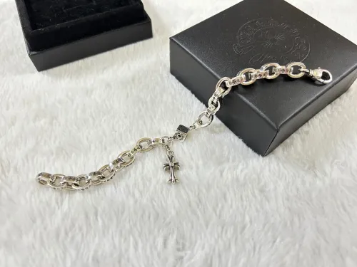 Chrome Hearts Unisex Retro Elliptical Ring Letter Cross Bracelet