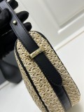 Prada Classic Triangle Logo Straw Bag Size: 25x15x7 CM