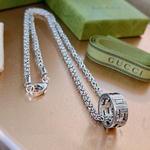 Gucci New Classic Retro Double G Transit Bead Necklace