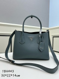 Prada New Classic Triangle Logo Lychee Pattern Leather Shopping Bag Handbag Size: 30x22x14 CM
