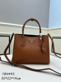 Prada New Classic Triangle Logo Lychee Pattern Leather Shopping Bag Handbag Size: 30x22x14 CM