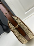 Prada Classic Triangle Logo Straw Bag Size: 25x15x7 CM