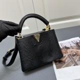 Louis Vuitton Classic LV Letter Lizard Leather Mini Handbag Size：21 x 14 x 8 CM