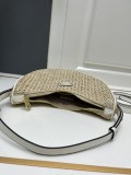 Prada Classic Triangle Logo Straw Bag Size: 25x15x7 CM