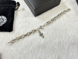 Chrome Hearts Unisex Retro Elliptical Ring Letter Cross Bracelet