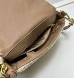 Prada New Classic Embroidered Logo Lafite Straw Camera Bag Size: 20x12x8 CM