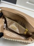 Prada New Classic Embroidered Logo Lafite Straw Camera Bag Size: 20x12x8 CM