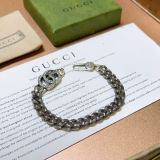 Gucci New Luxury Retro Water Diamond Double G Bracelet